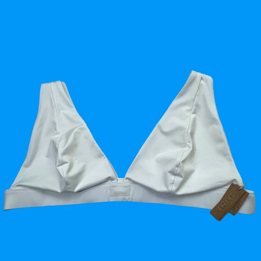 SKIMS Swim Plunge Top +‎ Micro Tanga Bottom Bikini Set Marble 4X